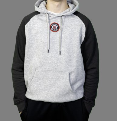 Zoom bild av Tvåfärgad Hood med runt HHC märke
